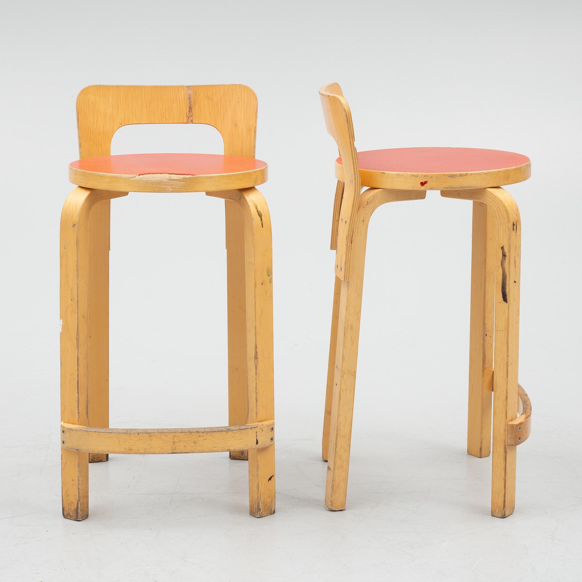 Alvar Aalto, barstolar, 4 st, "K65", Artek, Finland, 2004.