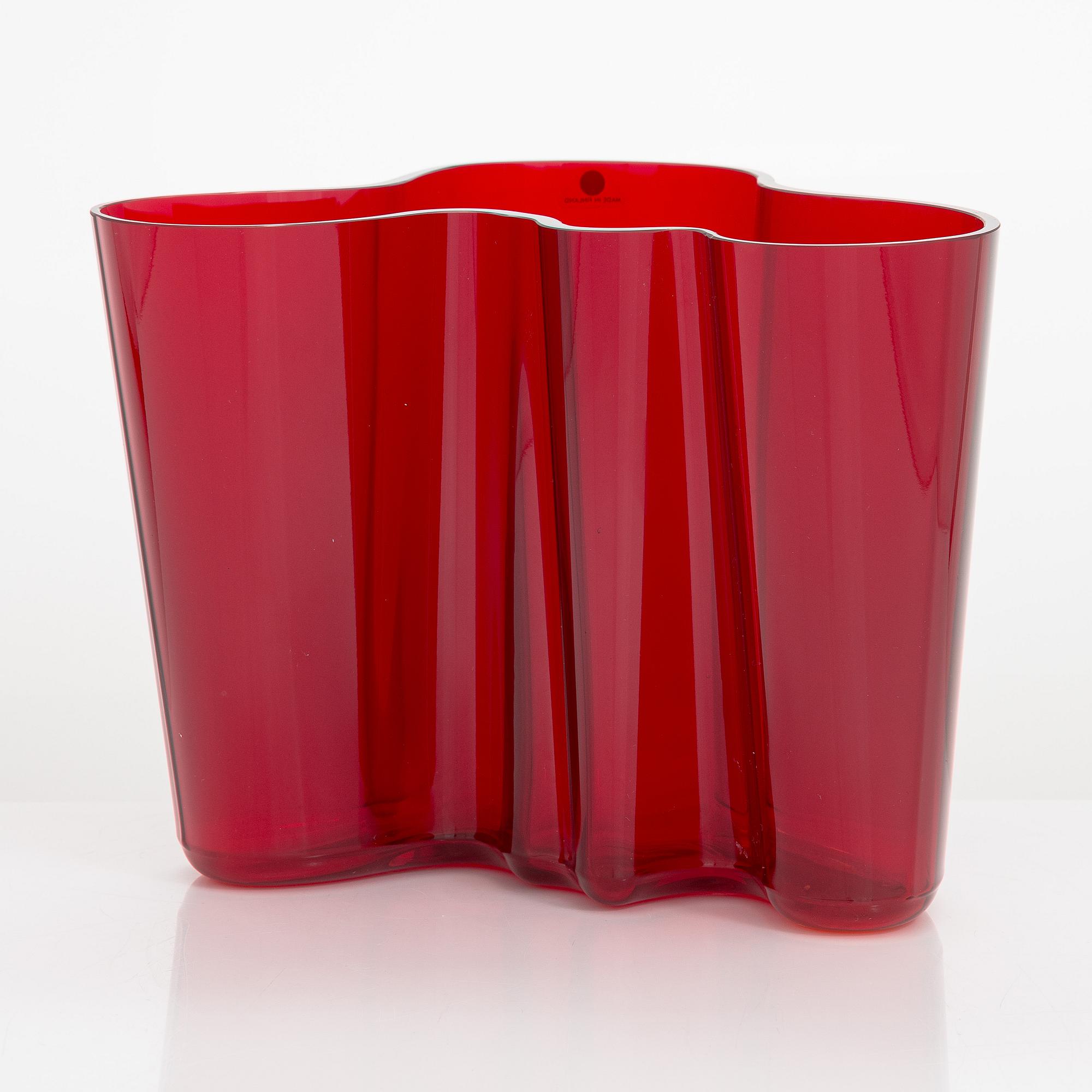 Alvar Aalto, vas, modell 3030, signerad Alvar Aalto Iittala 278/400 1990.