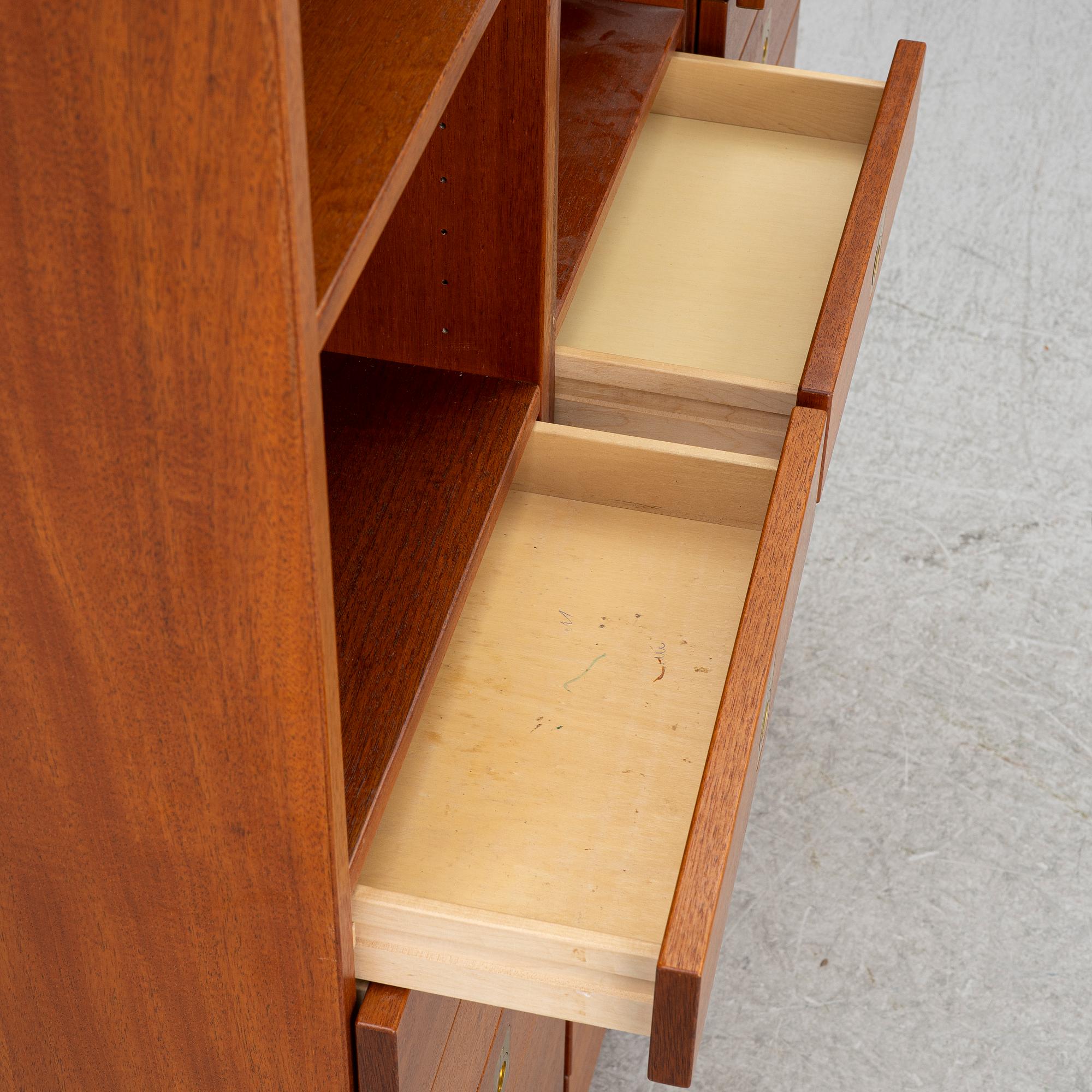 Göran Malmvall, three bookcases with drawers, 'KA72', Karl Andersson & Söner, Husqvarna.
