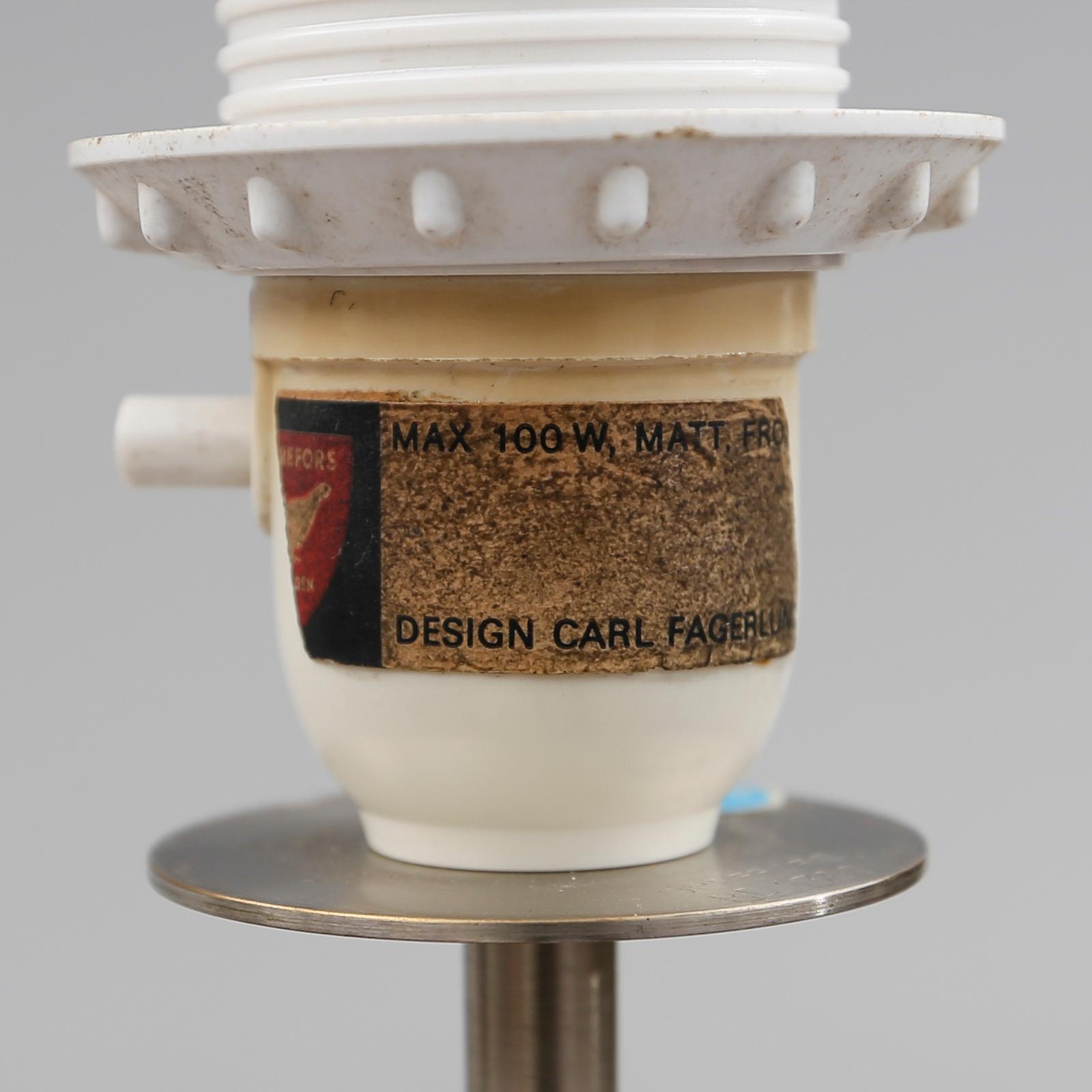 GOLVLAMPA, RD1380, Carl Fagerlund, Orrefors, 1900-talets mitt.