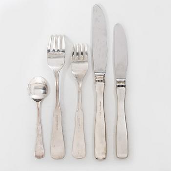Eric Löfman, A Swedish silver cutlery set, "Uppsala", MEMA, Lidköping 1975-1994 (15 pieces).