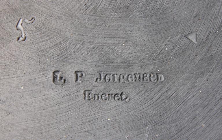 L P JÖRGENSEN, efter, skulptur, gips.