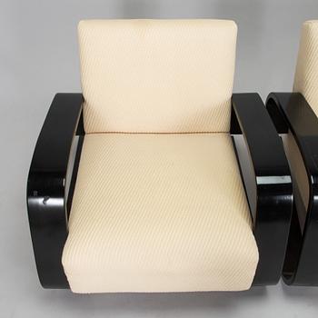 Alvar Aalto, fåtöljer ett par, "Tank chair" modell 400, Artek, 1970-tal.