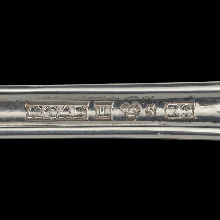 BESTICKSERVISDELAR, 102 st , silver, "Sten Sture", Eric Löfman, MGAB Linköping, 1960/70-tal. Vikt 3 920 g.