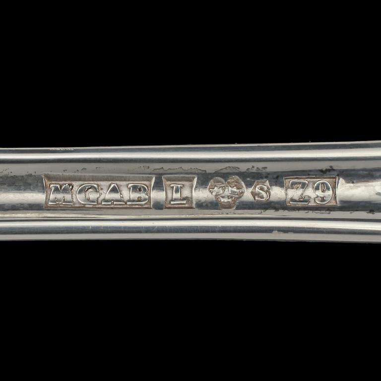 BESTICKSERVISDELAR, 102 st , silver, "Sten Sture", Eric Löfman, MGAB Linköping, 1960/70-tal. Vikt 3 920 g.