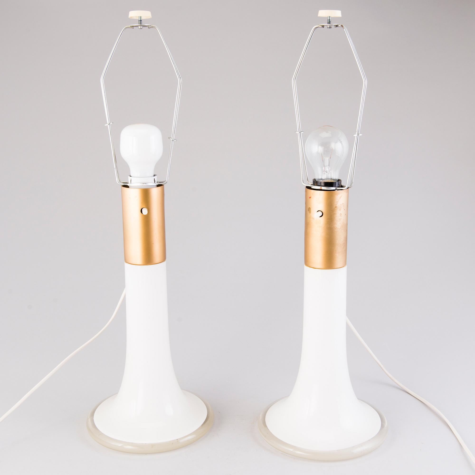 LISA JOHANSSON-PAPE, A pair of 1960s table lamps, model '46-017'  for Stockmann Orno, Finland.