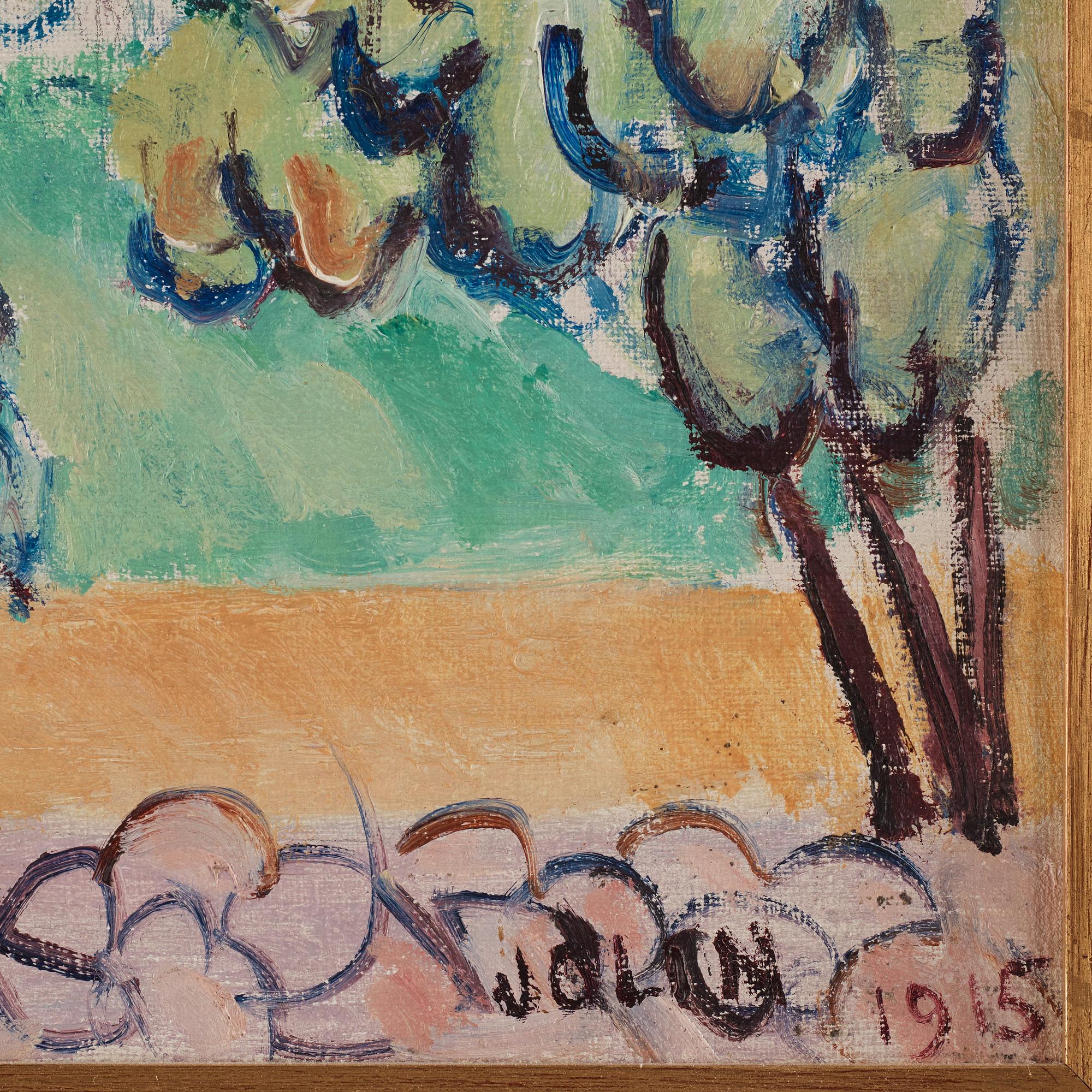 Einar Jolin, Landscape with buildings.