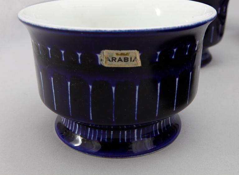 TESERVIS, 18 delar, porslin, "Valencia",  Ulla Procopé för Arabia, 1960-tal.