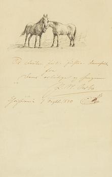 Peter Nicolai Arbo, Drawings, 3 pcs.