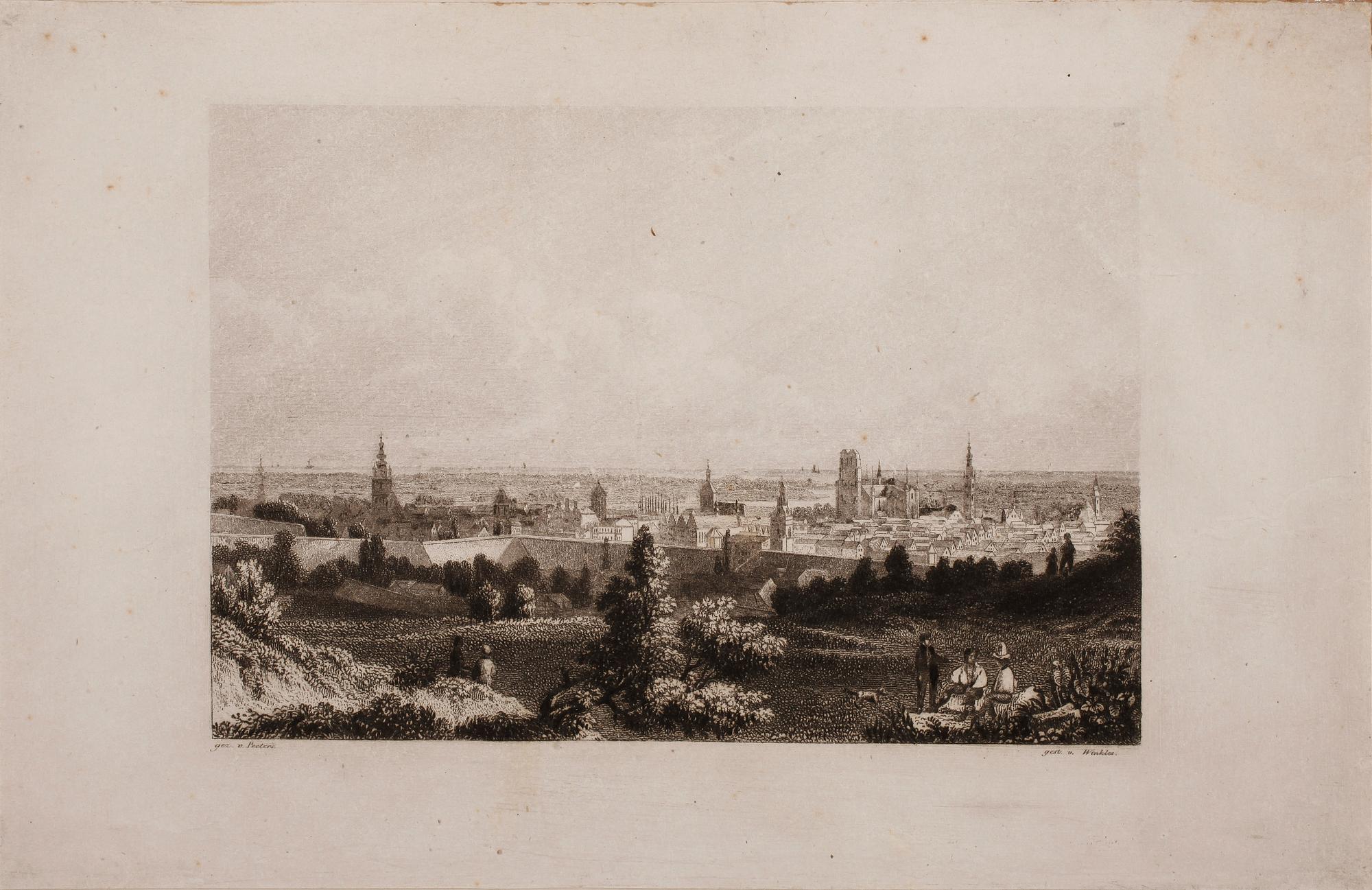 FREDERICK ARTHUR FARRELL, etsningar 8 st, i mapp "Poland and danzig", omkring 1925.
