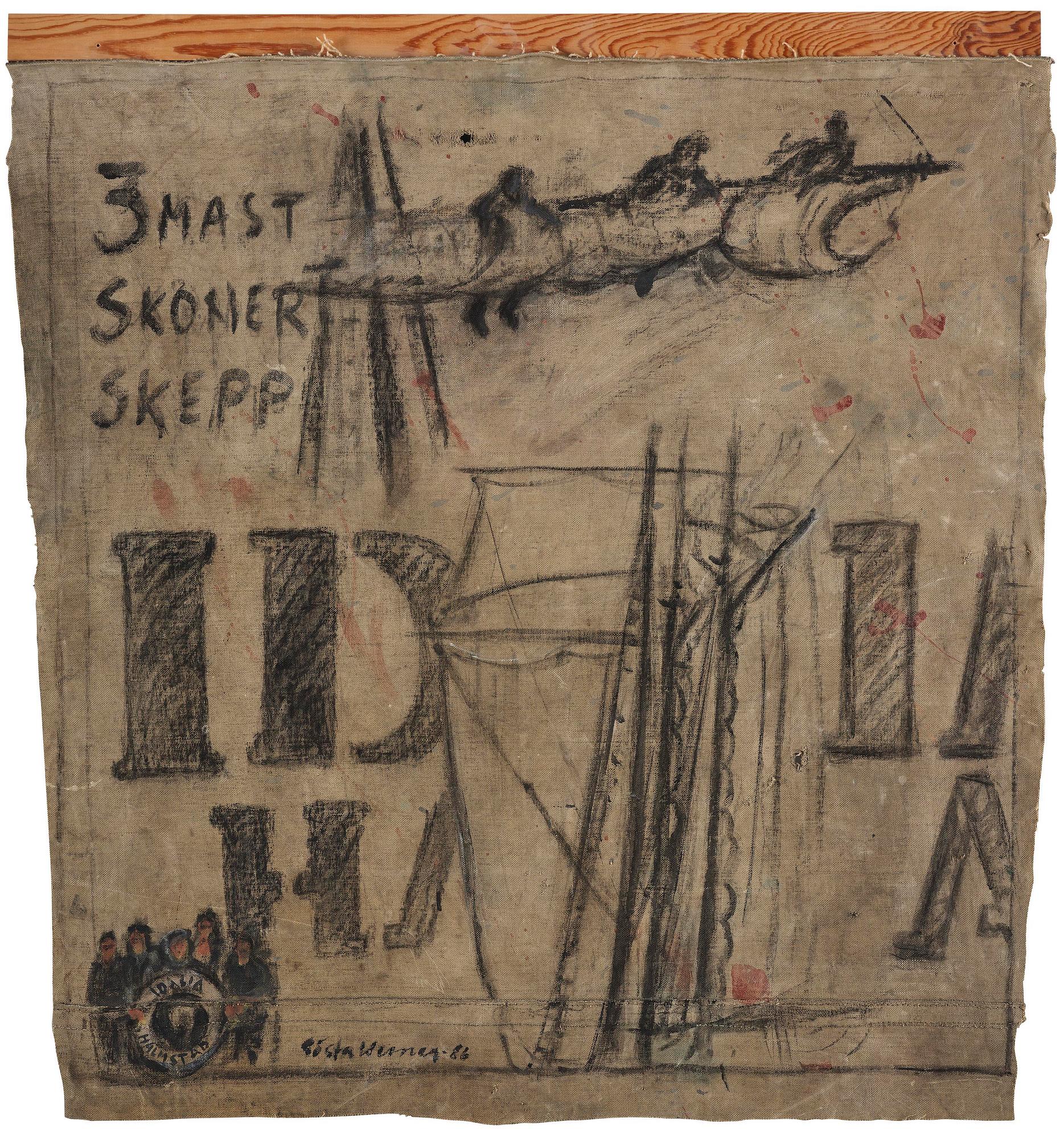 Gösta Werner, 3-masted schooner ship.