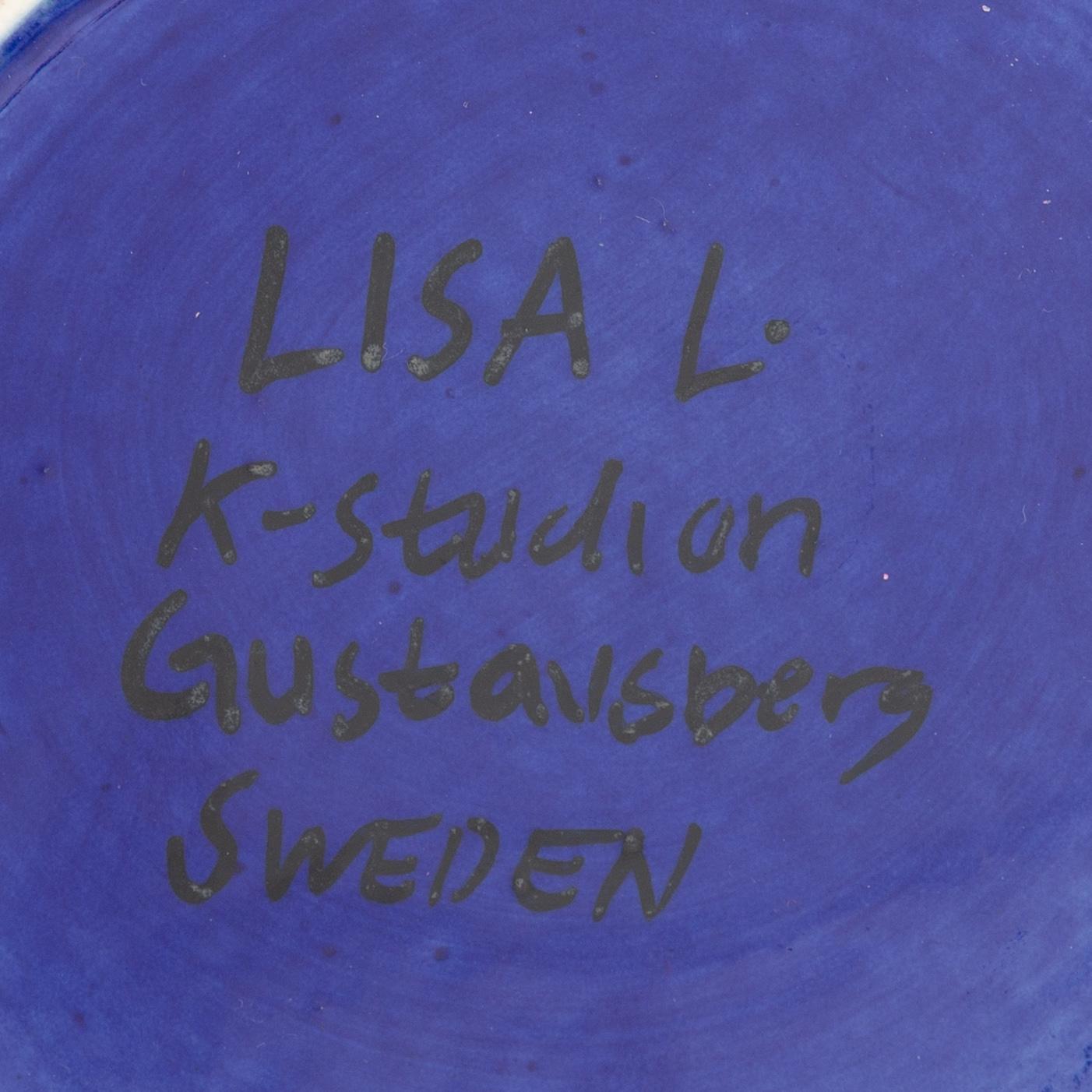 Lisa Larson, burk med lock, stengods, K-studion, Gustavsberg.