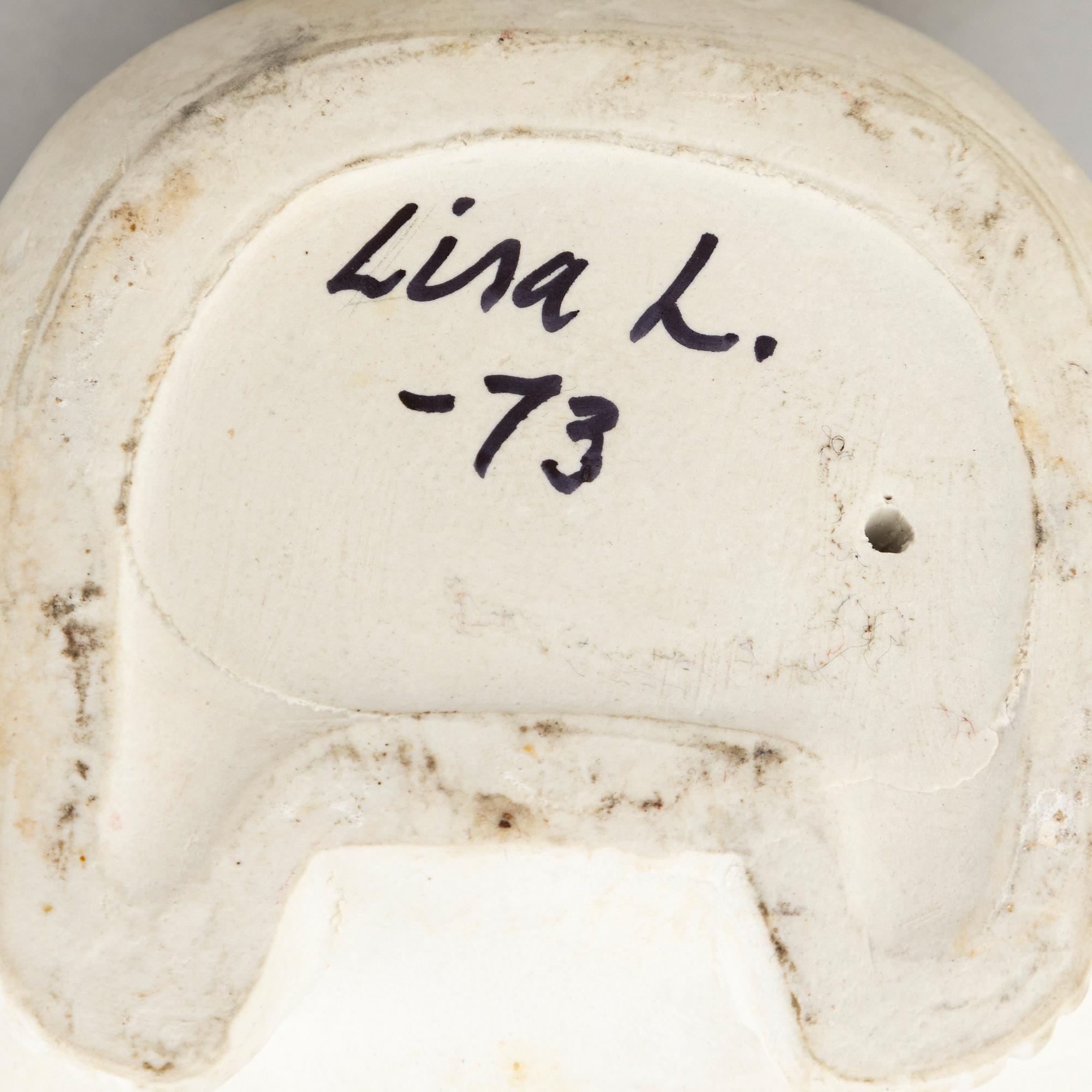 Lisa Larson, figuriner, 2 st, stengods, "Syd maxi", ur serien "All världens barn", Gustavsberg.