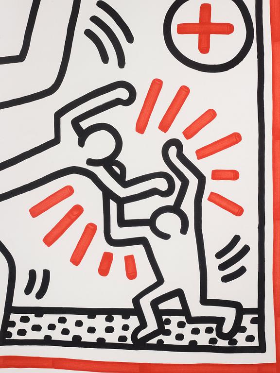 Keith Haring, "Three Lithographs: one plate".