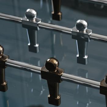 Adriano Design, foosball table, "Cristallino Classic", Teckell, Italy.