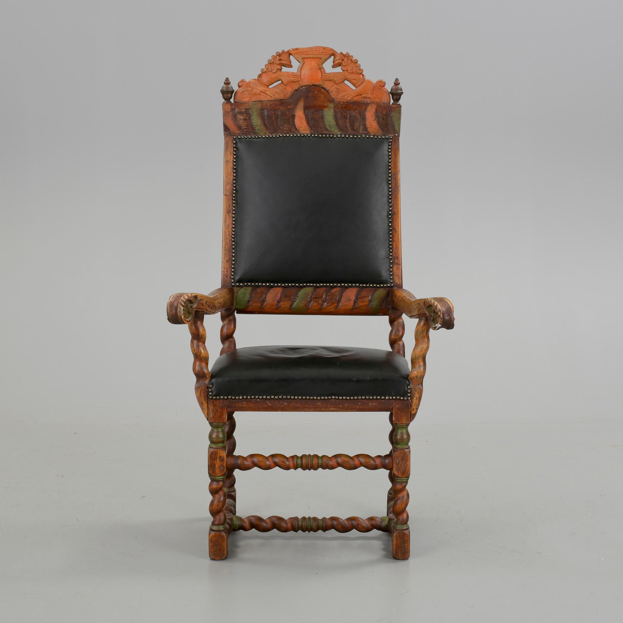 KARMSTOL, barock, 1700-tal.