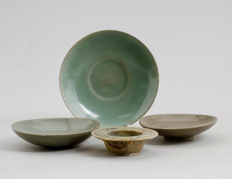 FAT, 4 st, porslin samt soapstone, Kina.