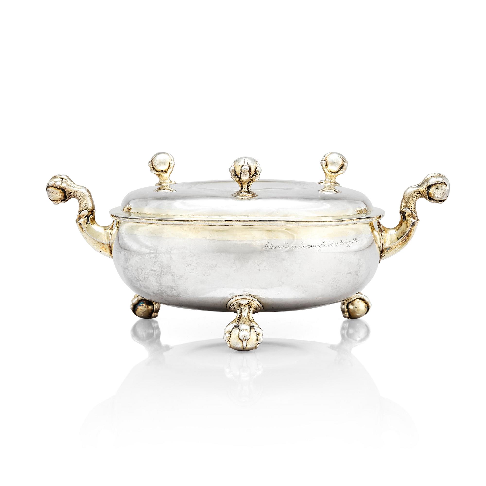 A Swedish late 17th century parcel-gilt silver bowl, Nicolaus Breuman, Stockholm (1666-1676 (77)).