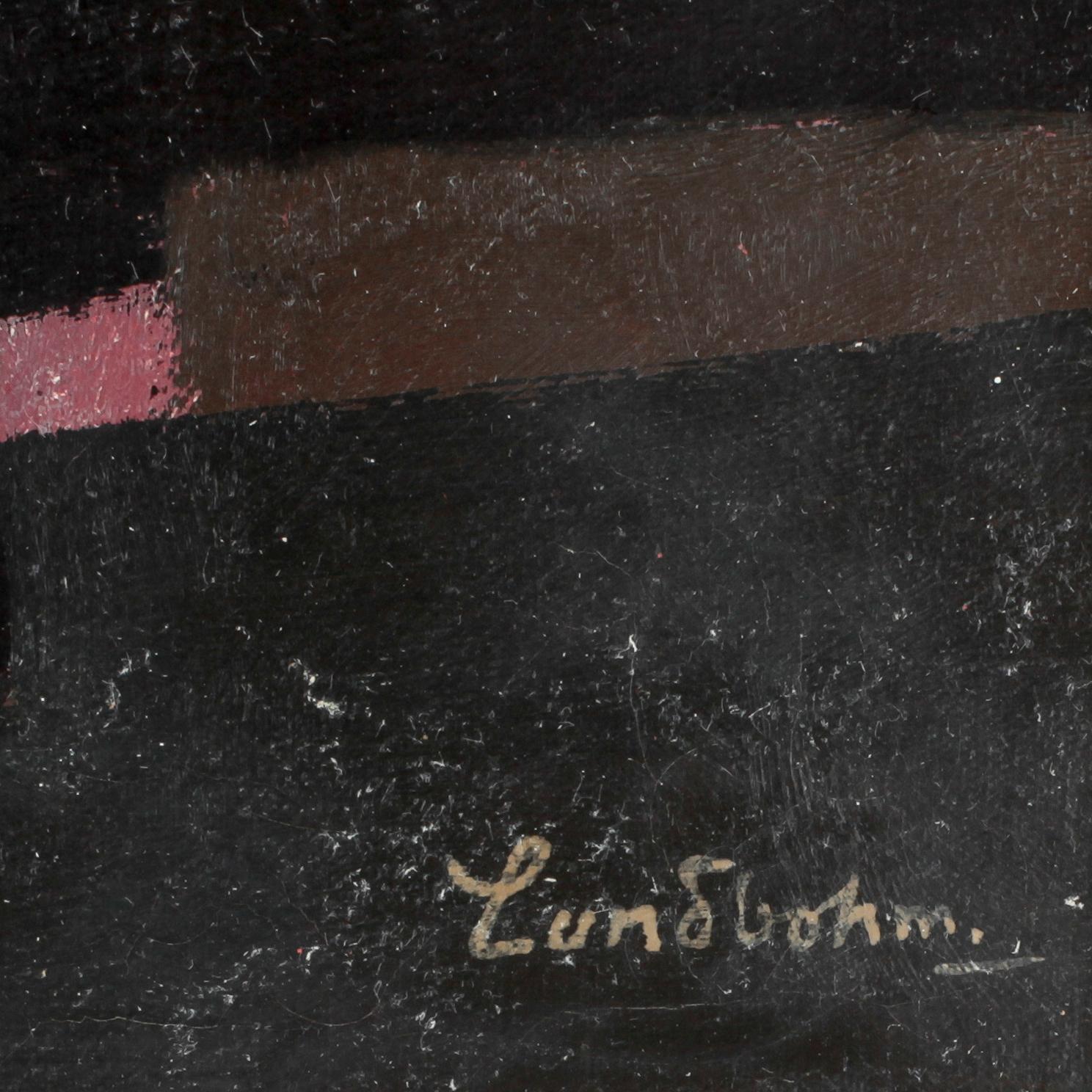 SIXTEN LUNDBOHM, olja på pannå, sign.