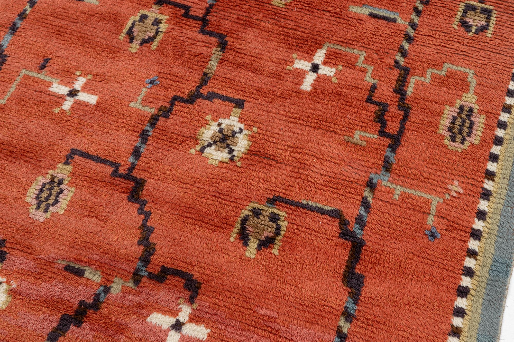 Märta Gahn, rug, knotted pile (rya), c 159 x 150 cm, signed MG.