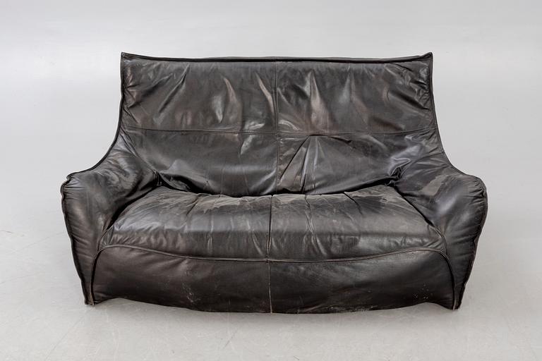 A late 20th century leather sofa from Ligne Roset France.