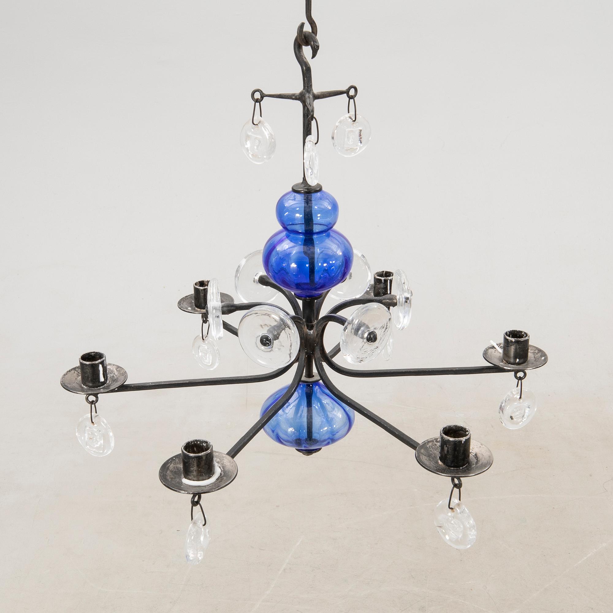 Erik Höglund, Chandelier Boda Ironworks, late 20th century.