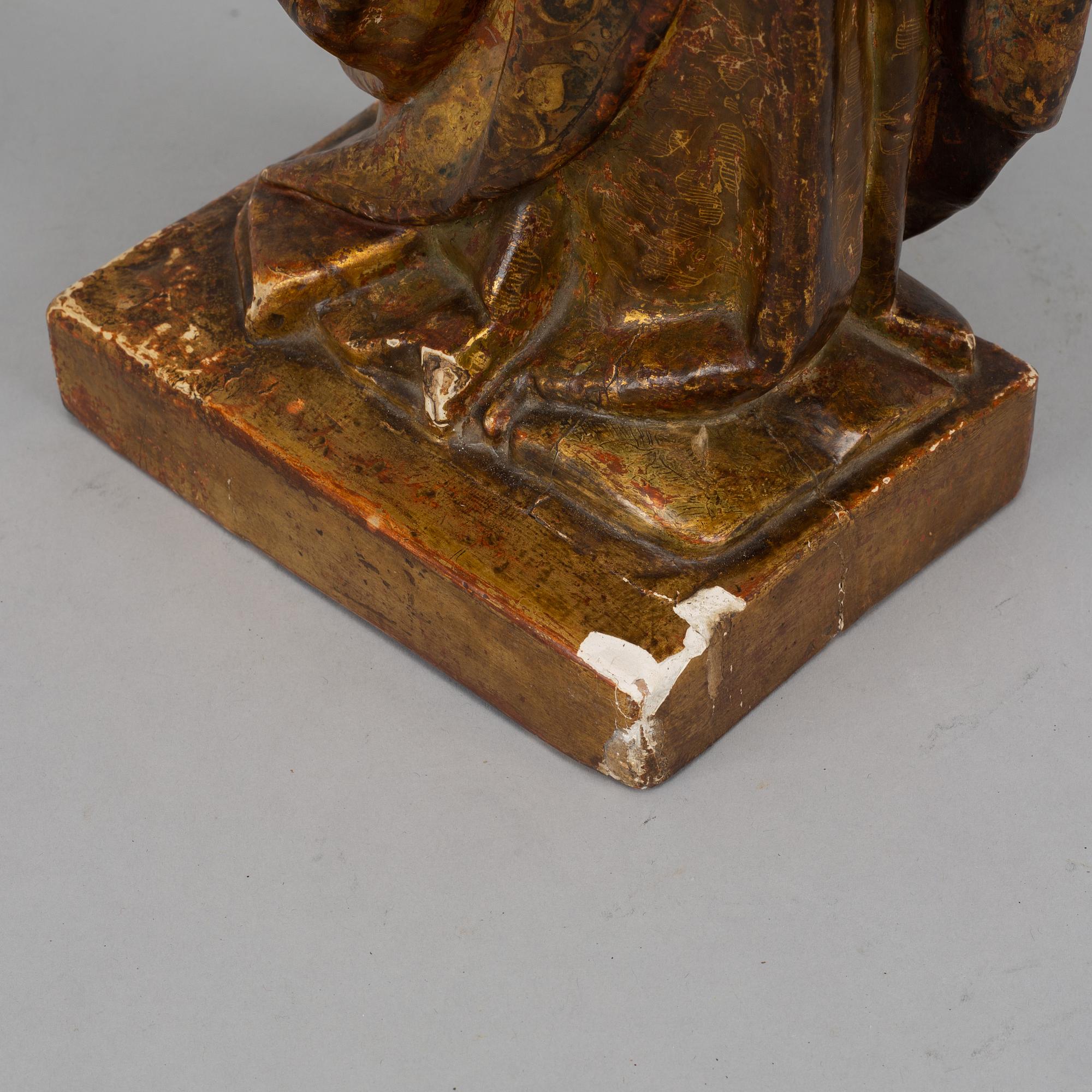A wooden sculpture, 18th Century.