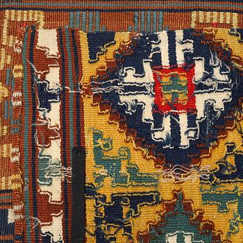 A bench cushion, flat weave, ca 326 x 56,5 cm, Scania (Sweden) 19th century.