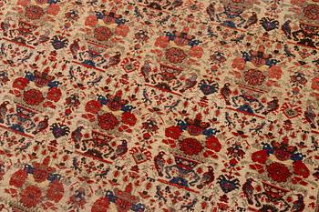 Carpet, oriental /Abadeh with Zil-isultan pattern, approx. 490 x 204 cm.
