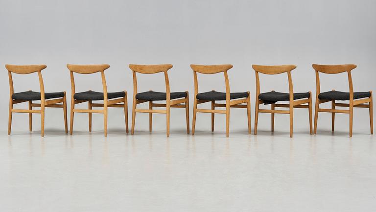 Hans J. Wegner, stolar, 6 st, C M Madsens Fabriker, Danmark 1950-60-tal.