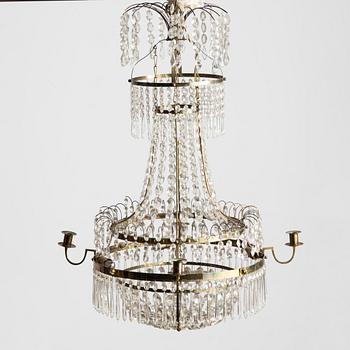 Ljuskrona, omkring 1900, Gustaviansk stil.