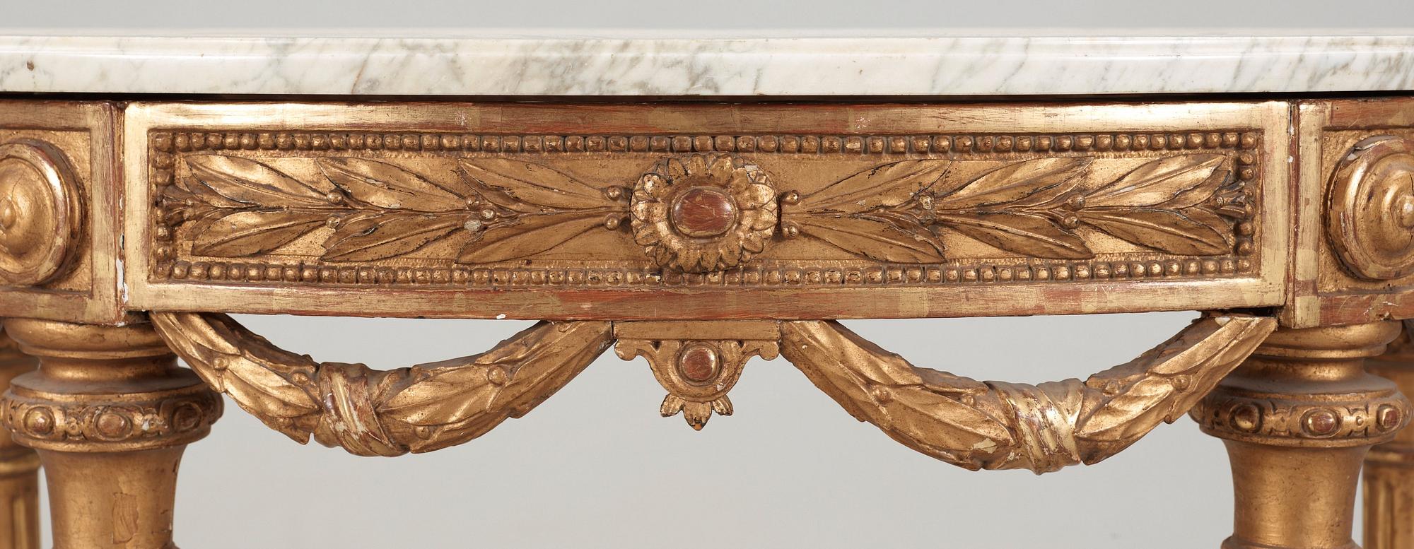 KONSOLBORD. Gustavianskt stockholmsarbete, 1700-talets slut.