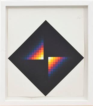 HERBERT BAYER, färgserigrafi, signerad, A.P.