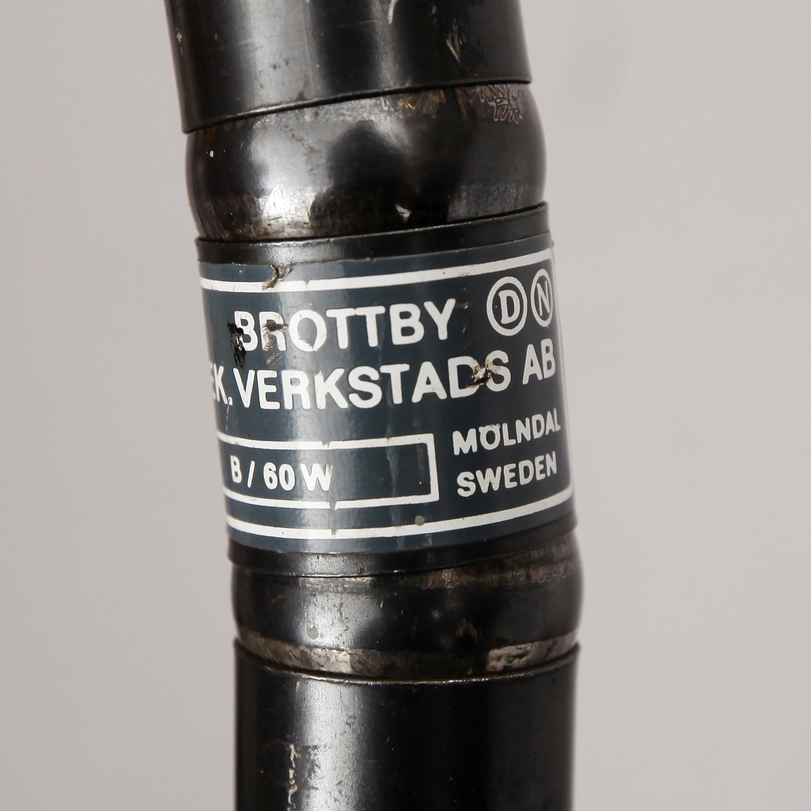 INDUSTRILAMPA, metall, Brottby Verkstads AB, Mölndal, 1900-talets första hälft.