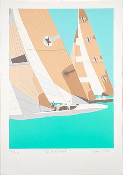Franco Costa, "Ahead at The first mark", "Waiting for the start", "Begin to point higher" (3).