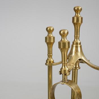 BRASSTÄLL, mässing, 4 delar, 1900-tal.