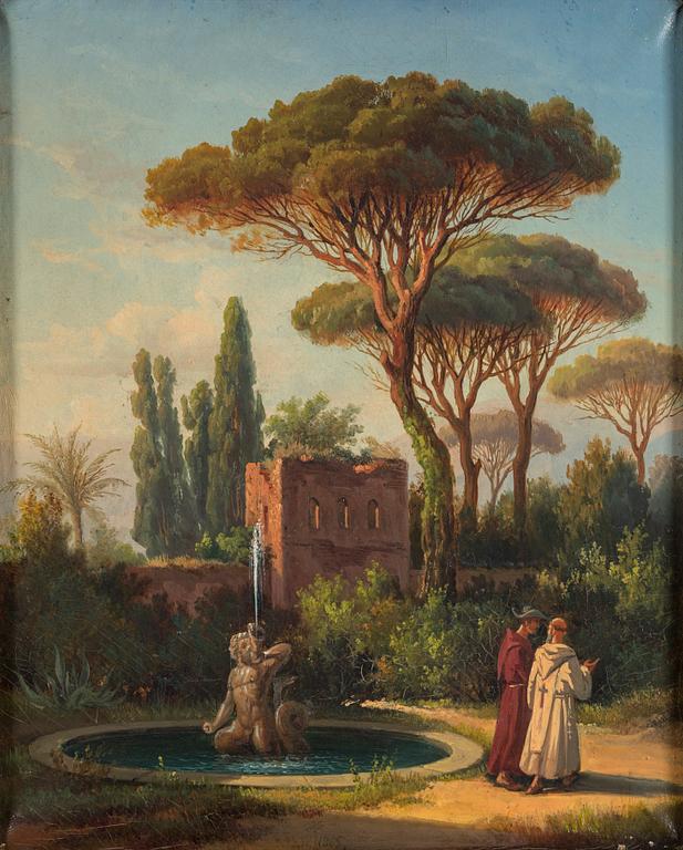 GUSTAF WILHELM PALM, oil on canvas, signed GW and with a palm tree and dated 1865.