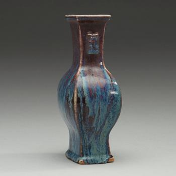 A flambe glazed vase, Qing dynasty, 18th Century.