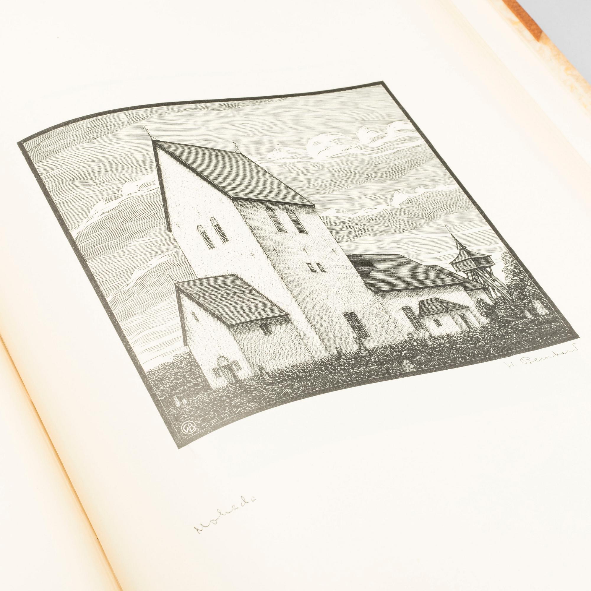 SMÅLAND JÖNKÖPINGS OCH KRONOBERGS LÄN..." 100 originalträsnitt av Waldermar Bernard,numrerad 64/325, Linköping  1929.