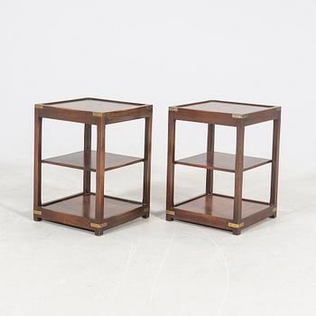 A pair of late 20th century mahogany side tables.