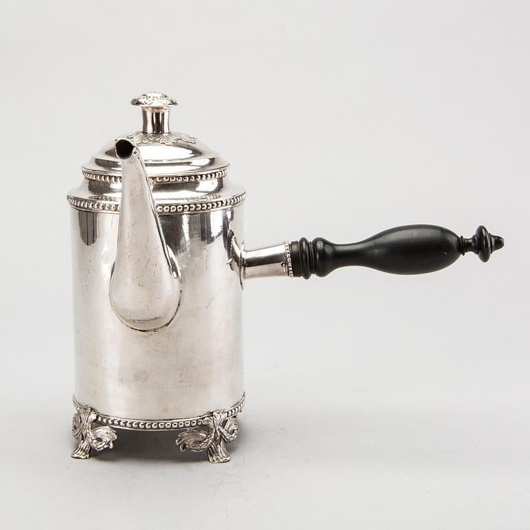 LARS BIUGG kaffekanna silver Jönköping 1786 gustaviansk.