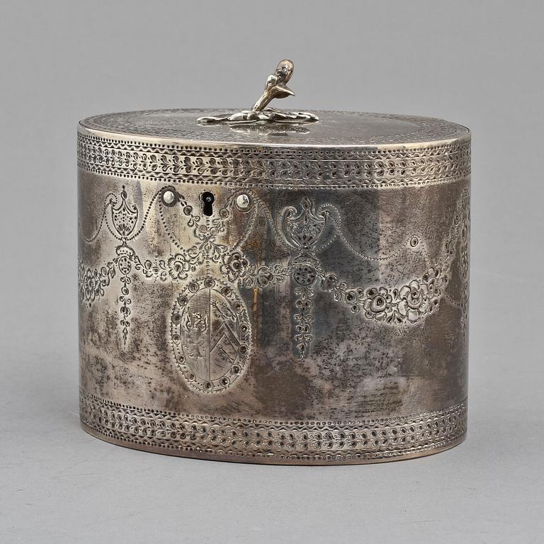 SOCKERSKRIN, silver, William Holmes, London, England, 1778. Vikt 433 g.