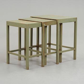 Axel Einar Hjorth, a set of occasional tables, probably 'Sibylla', Nordiska Kompaniet, Sweden 1930's.