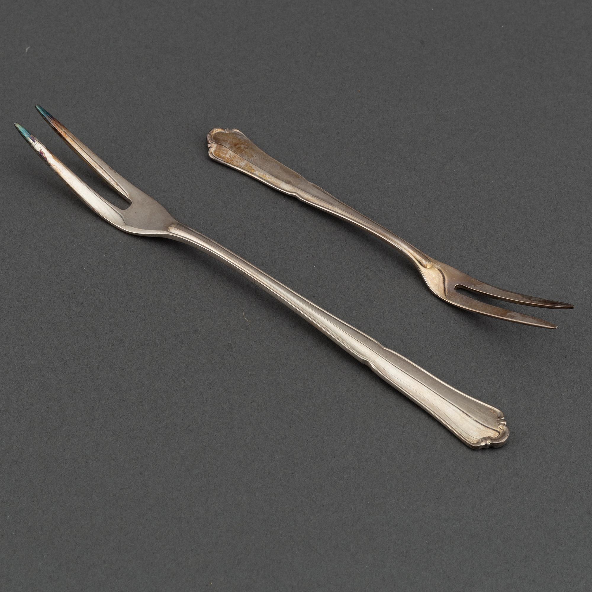 A german silver cutlery service, silver 800, including Bruckmann (68+ 24 pieces).