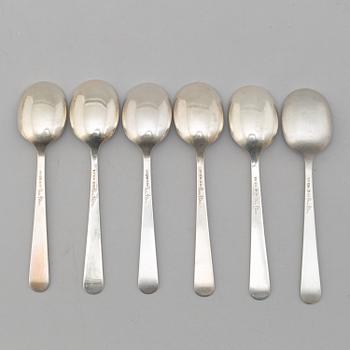 Wiwen Nilsson, a set of 32 pcs of luncheon silver flatware, Lund, Sweden 1956-69.