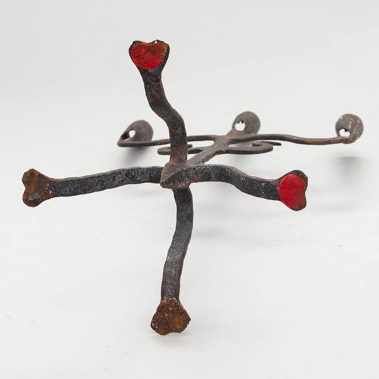 Ljusstake, järnsmide, 1700-tal.