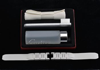 NAISTEN RANNEKELLO, Cartier Pasha seatimer lady 37 mm. 18K kultaa, briljanttihiottuja timantteja n. 1.95 ct.