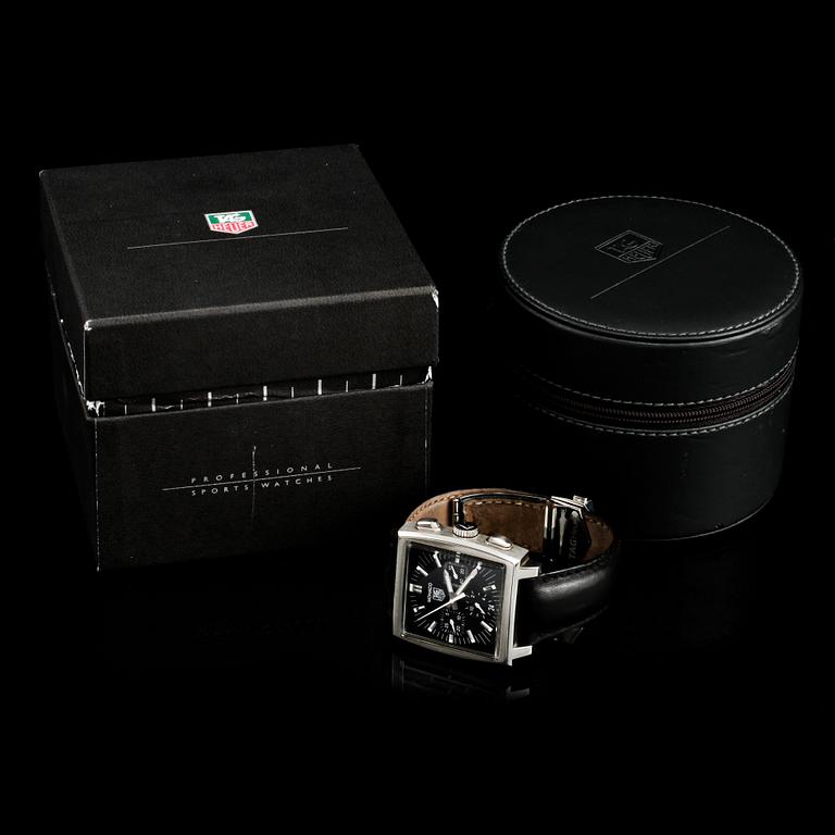 ARMBANDSUR, herr, stål, chronograph, "Monaco", Tag Heuer. 2004.