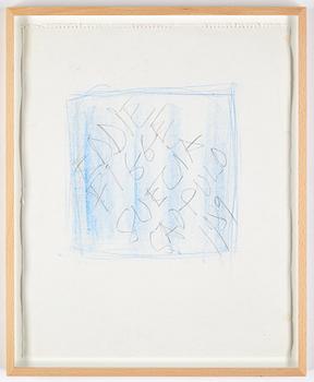 Eddie Figge, mixed media on paper, signed and dated 1989.