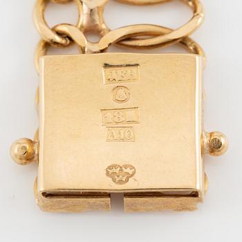 Necklace, 18K gold, circular links.